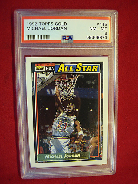 PSA NM-MT 8 1992 Topps Michael Jordan Rookie Card #115 - All-Star Fresh Grade