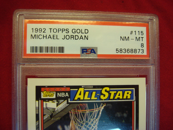 PSA NM-MT 8 1992 Topps Michael Jordan Rookie Card #115 - All-Star Fresh Grade
