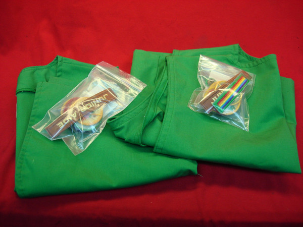 Girl Scouts Vests - Lot of 2 (Sizes 10 & 14) w/ Achievement Awards & Year Pins