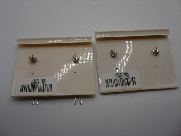 Vintage Beau Sterling Silver Earrings - 2 Pairs (Hoops & Dangles) MINT New Old Stock