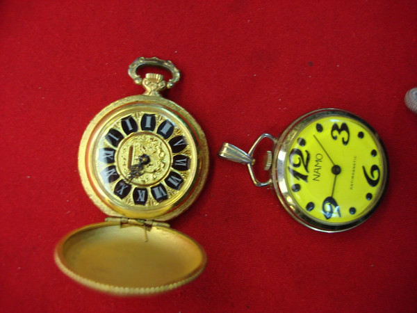 Vintage Lot of 6 Pocket, Pendant & Stopwatch Watches - Estate Find - Parts or Repair