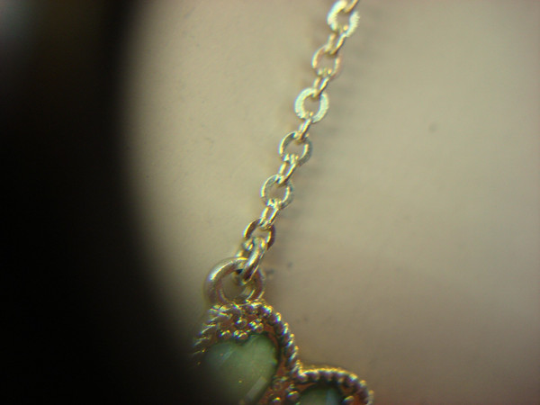 Vintage Gold-Tone 4 Leaf Clover Necklace with Green Gemstones & Simulated Diamonds