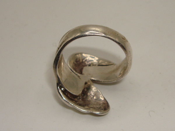 Vintage Sterling Silver Bypass Ring by ND - Size 8.5 (925)
