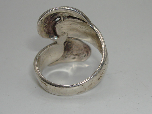 Vintage Sterling Silver Bypass Ring by ND - Size 8.5 (925)