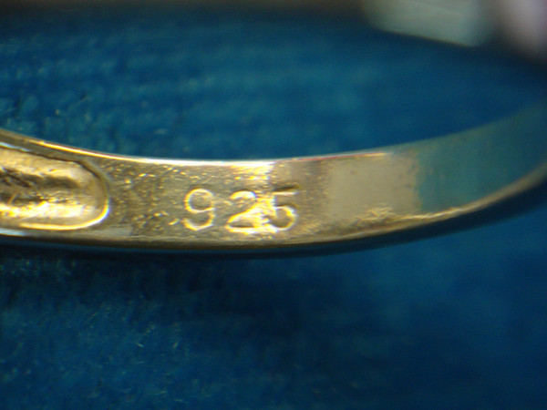 Sterling Silver Purple Square Stone Ring (Size 6) - Pre-Owned