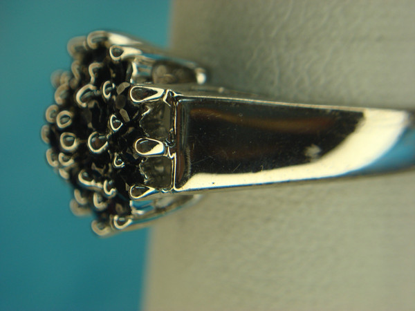 Elegant Sterling Silver Ring with Dark Blue Topaz - Size 6 3/4