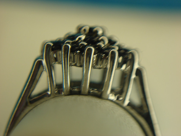 Elegant Sterling Silver Ring with Dark Blue Topaz - Size 6 3/4