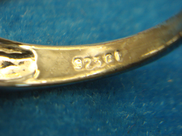 Elegant Sterling Silver Ring with Dark Blue Topaz - Size 6 3/4