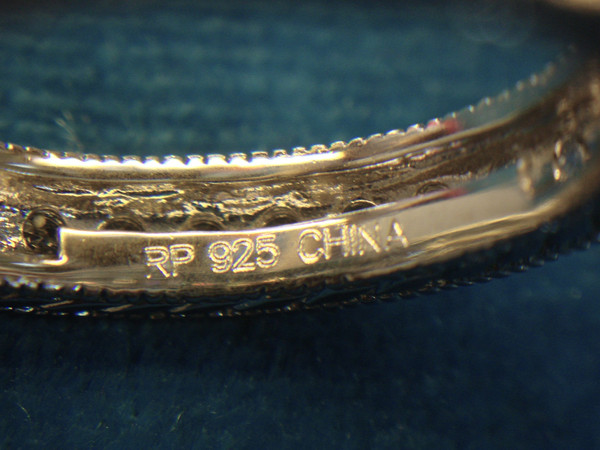 Sterling Silver Round Simulated Diamond Band Ring Size 7 (Pre-Owned)