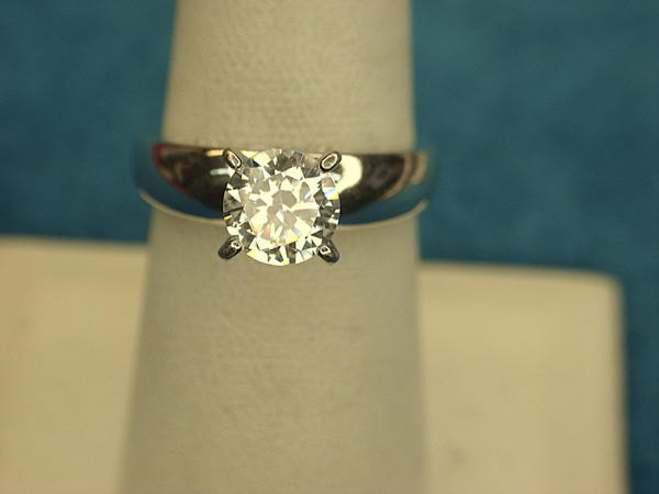 Sterling Silver 'I Love You' Ring with Simulated Diamond - Size 7