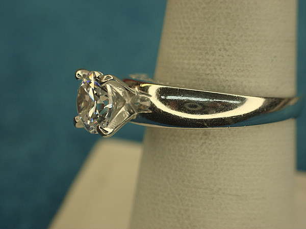 Sterling Silver 'I Love You' Ring with Simulated Diamond - Size 7