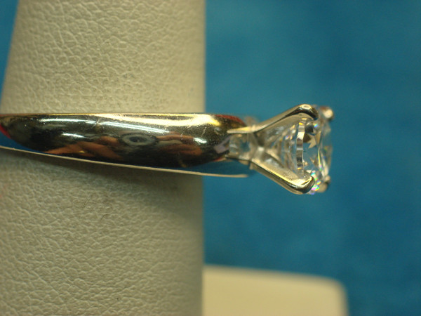 Sterling Silver 'I Love You' Ring with Simulated Diamond - Size 7