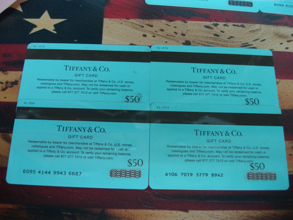 Tiffany & Co Gift Card Set ($600 Value) - 12 Cards, Decorative Boxes