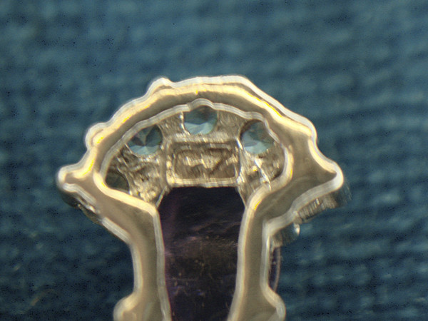 Sterling Silver Cross Necklace with Cubic Zirconia & Amethyst - 24