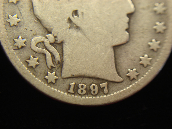 1897-S Barber Half Dollar Key Date - Natural Coin with Slight Rim Ding