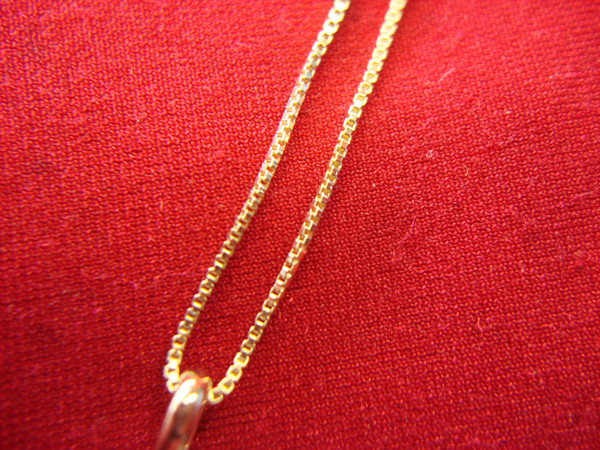 Gold Vermeil Cross Necklace with Sterling Silver Chain (18