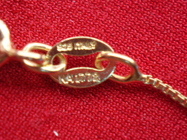 Gold Vermeil Cross Necklace with Sterling Silver Chain (18