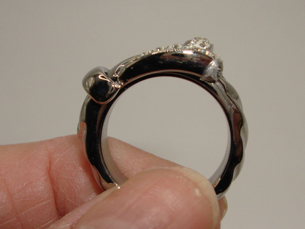 Elegant Stainless Steel & CZ Hinged Bangle Bracelet & Ring Set (Size 6)