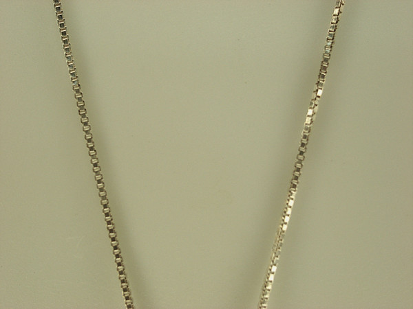 Sterling Silver Pear Shape Sim Diamond Pendant with Box Chain (18