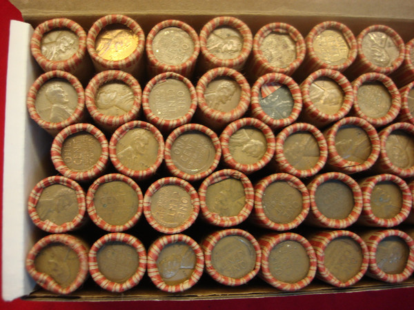 50 Bank-Wrapped Rolls Vintage US Wheat Cents - Rare Finds & Treasures!