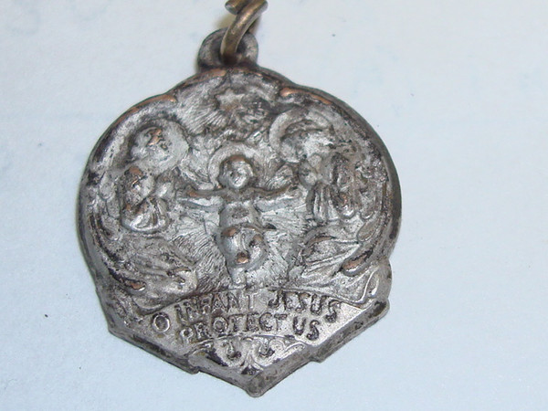 Vintage Infant Jesus Medal - Protect Us! Philadelphia, PA Catholic Charm
