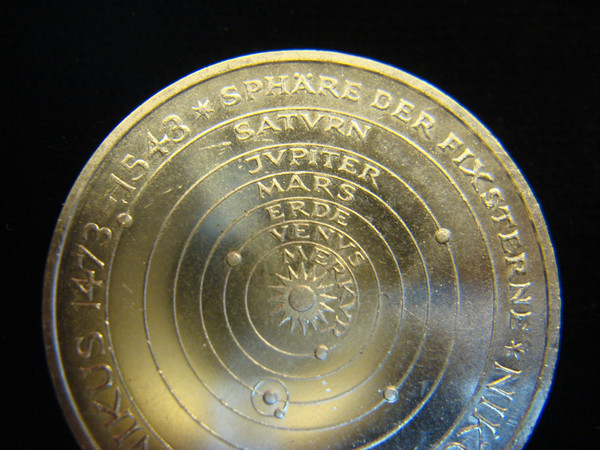1973 German 5 Mark Silver Coin - Copernicus Anniversary - Hamburg Mint