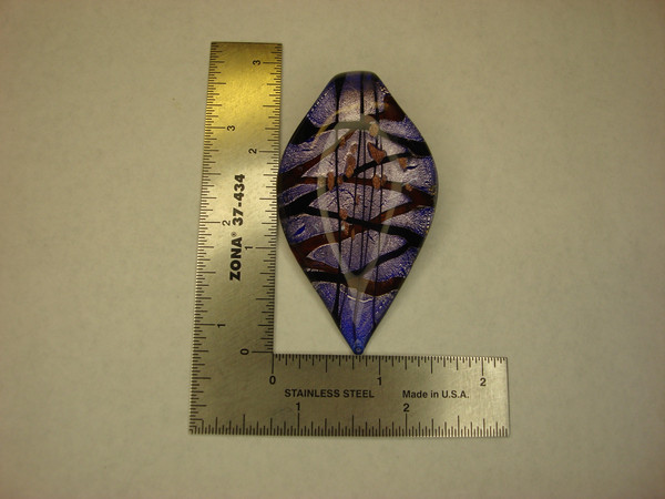 Hand Blown Murano Glass Leaf Pendant Necklace - Statement Jewelry Gift