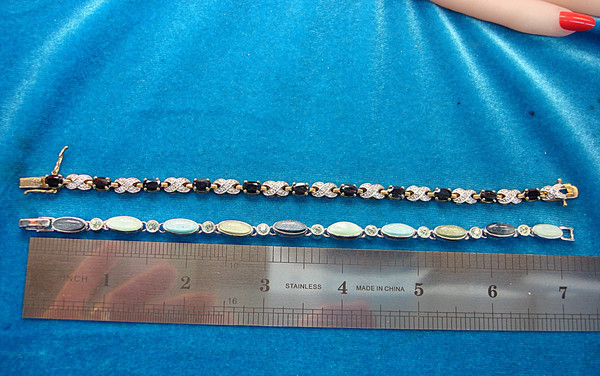 Vintage 7 Inch Bracelet Set - Silver Tone & Gold Vermeil