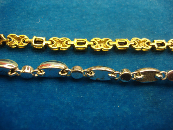 Vintage 7 Inch Bracelet Set - Silver Tone & Gold Vermeil