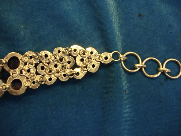 Vintage 7 Inch Bracelets Set: Gold Vermeil & Silver Tone w/ Stones