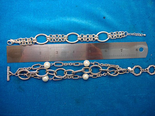 Vintage Silver Tone Bracelets Set - Avon & Substantial Design, Size 7-8 & 8-9