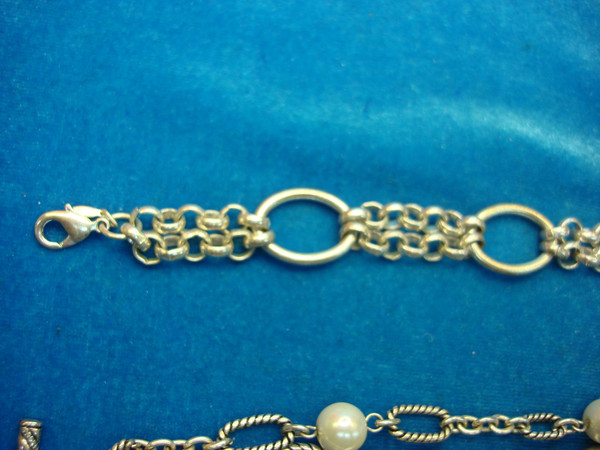 Vintage Silver Tone Bracelets Set - Avon & Substantial Design, Size 7-8 & 8-9