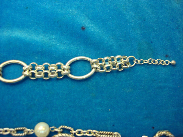 Vintage Silver Tone Bracelets Set - Avon & Substantial Design, Size 7-8 & 8-9