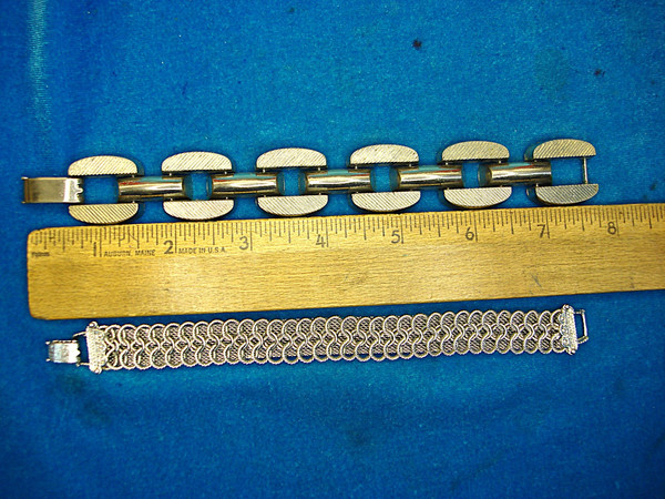 Vintage Silver Tone Bracelets Set - Estate Find 7 Inch & 7 1/2 Inch