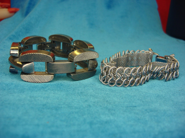 Vintage Silver Tone Bracelets Set - Estate Find 7 Inch & 7 1/2 Inch