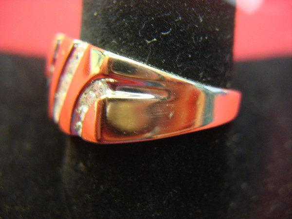 10K Yellow Gold Men's Diamond Ring - 1/2ctw Sparkle, Size 10 3/4