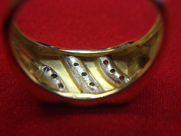 10K Yellow Gold Men's Diamond Ring - 1/2ctw Sparkle, Size 10 3/4