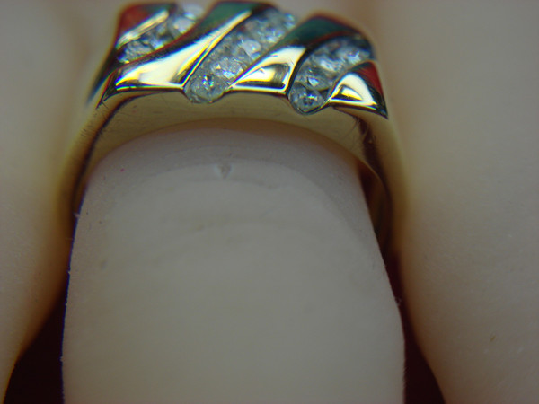 10K Yellow Gold Men's Diamond Ring - 1/2ctw Sparkle, Size 10 3/4