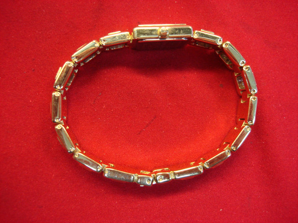 Gemstone Ladies Quartz Watch - Citrine & Aqua Bracelet, Estate Find