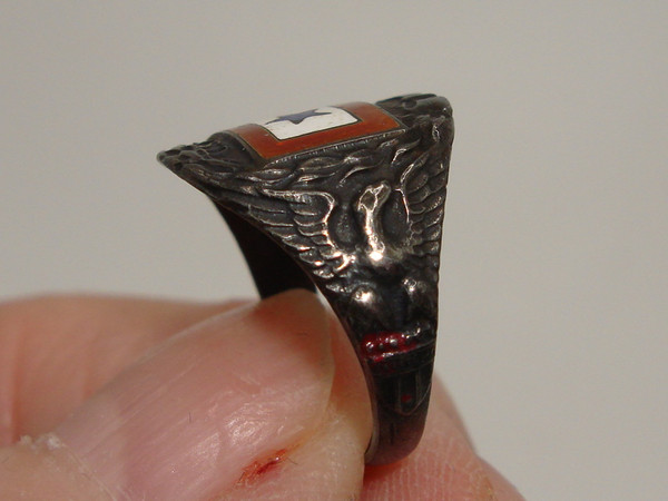 Vintage WWI Sterling Silver Son in Service Ring - Size 4 (USA)