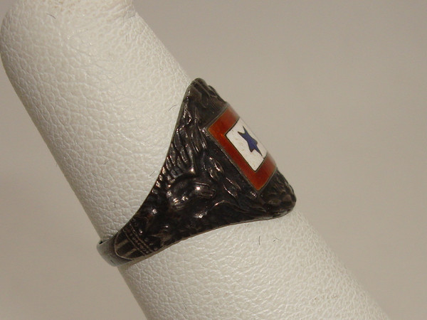 Vintage WWI Sterling Silver Son in Service Ring - Size 4 (USA)