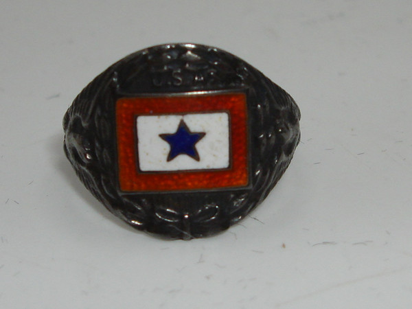 Vintage WWI Sterling Silver Son in Service Ring - Size 4 (USA)