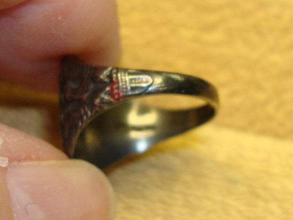 Vintage WWI Sterling Silver Son in Service Ring - Size 4 (USA)