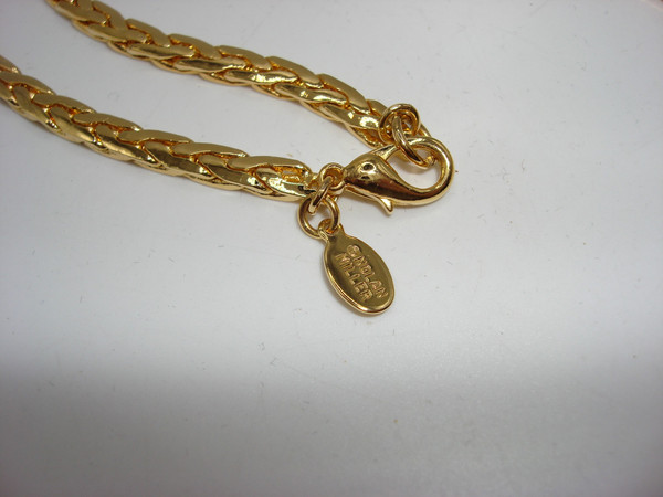 Vintage Nolan Miller Glamour Collection Faux Pearl & Sapphire Pendant Necklace