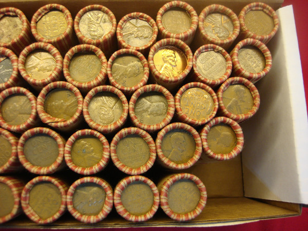 50 Bank-Wrapped Rolls Wheat Pennies (Vintage Cents) -  Indian & Steel Cents Included!