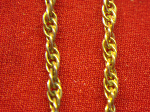 Avon Gold Tone Necklace with 'Mother' Red Stone Pendant & 18