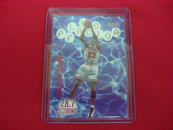 1998-99 Fleer Tradition Plus Factor Michael Jordan #142 Chicago Bulls Card - PSA Graded (See Photos)