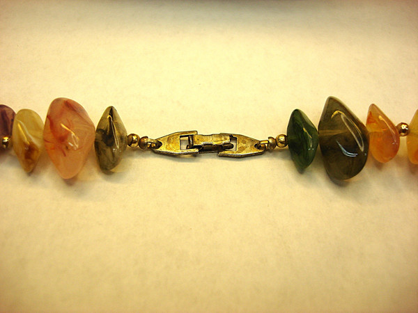 Vibrant Multi-Color Gemstone Bead Necklace (16