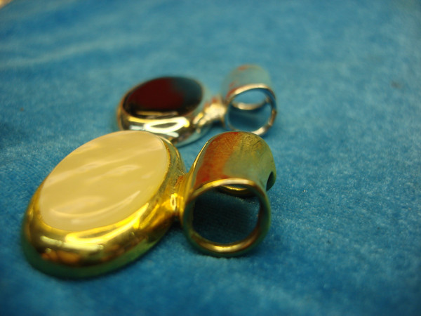 Vintage Estate Charm Pendant Lot of 3 - Unique Oblong & Rectangle Shapes