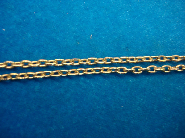 Vintage Avon Gold Tone Cross Necklace, 26 Inch Chain, Cream Accent